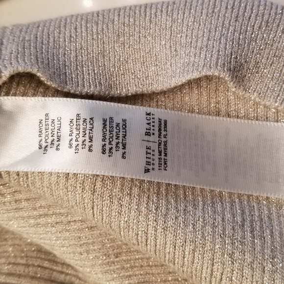 White House Black Market Sweaters Whbm Gold Metallic Cardigan